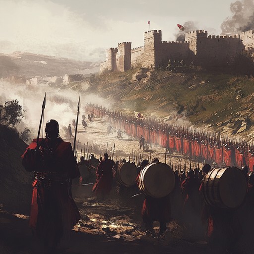 This piece transports listeners to a time of ancient heroes, where the rhythm of the drum dictates the pace of armies and the spirit of the march. It combines historical accuracy with imaginative storytelling to immerse listeners in the echoes of warriors past.