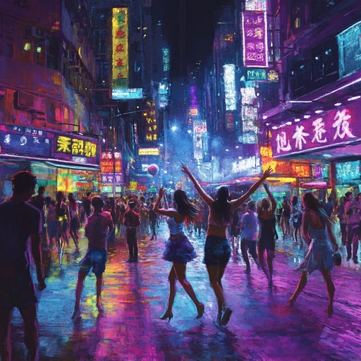 An exciting electropop track that captures the essence of vibrant city nightlife with dazzling synths and powerful rhythms, perfect for high energy moments. The track features shimmering synth melodies and driving beats, taking the listener on a thrilling ride through electric city lights and dynamic soundscapes.