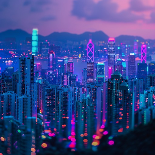 Experience the electronic rhythm of a bustling city at night. Mesmeric and hypnotic beats weave through the urban sounds, creating a vibrant sonic journey through neon lit streets and the essence of the city that never sleeps.