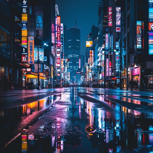 This instrumental captures the essence of a pulsating, neon-lit tokyo at night, with energetic synth lines weaving through a backdrop of urban buzz. The song conjures the image of a stylish, fast-paced life driven by technology and fashion.