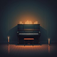 elegant piano tones, introspective late night melody