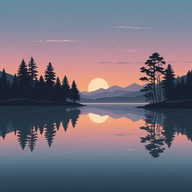 ambient layers evoke serene, tranquil evening