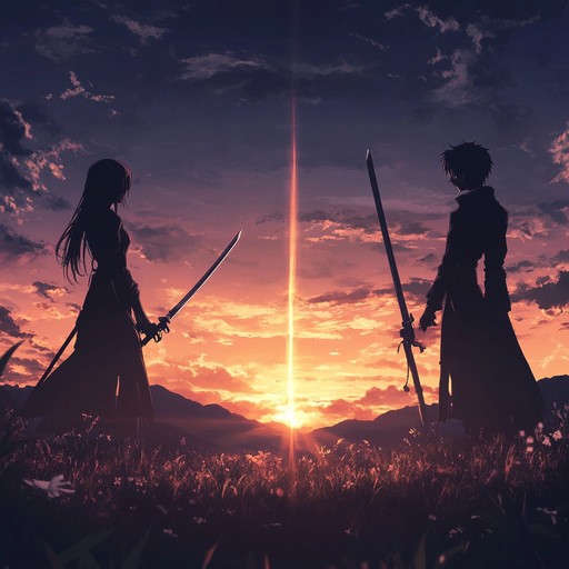 As the sun rises, the violin leads a dynamic orchestra in crafting scenes of courage and climactic duels in animated storytelling, perfectly suited for pivotal battle sequences or key character developments