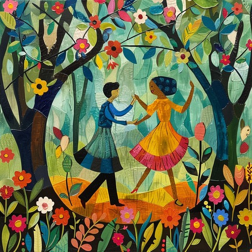 A vibrant accordion leads this lively waltz that paints a picture of a bright summer day in a flourishing garden. The strings add a touch of elegance, making it perfect for a joyful dance under the sun.