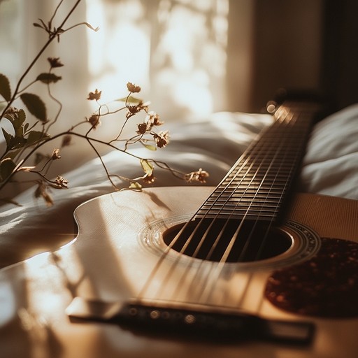 A joyful composition featuring lively strumming patterns and warm tones, evoking the feeling of waking up in a sunlit bedroom, ready to embrace the day with happiness. The soft percussion adds to the track's intimate and upbeat atmosphere.