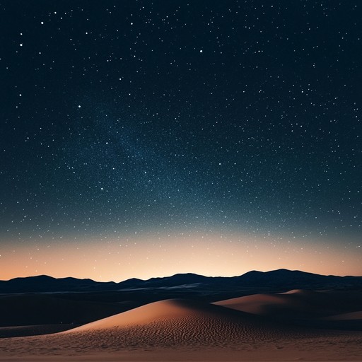 An instrumental track featuring soulful electric guitar melodies echoing the vast, serene yet mysterious aura of a desert at night. The music captures the essence of solitude and the expansive beauty of the night sky, highlighted by the occasional strong breezy gusts that add to the track’s dynamic range.