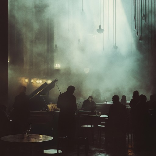 Step into an enigmatic jazz lounge under the cloak of night, where ghostly melodies float through the air, creating an unsettling yet captivating environment. The grand piano leads the way, blending lounge and eerie atmospheric sounds to evoke a haunting sense of mystery and suspense. An experience that makes you feel the presence of unseen spirits