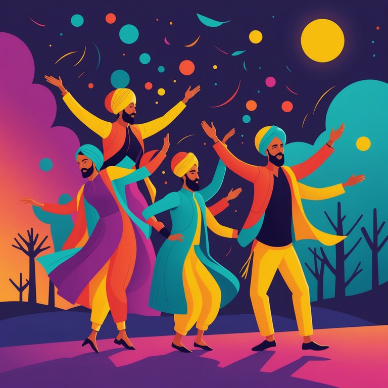 This track melds traditional bhangra rhythms with heartwarming modern melodies, creating a vibrant ambiance that invites you to dance freely, celebrating joy and cultural heritage. The piece radiates warmth and community spirit, as if gathering everyone at a joyous festival in the heart of punjab.