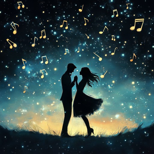 An instrumental piece that captures the playful romance of dancing beneath a starlit sky, combining whimsical melodies with tender harmonies to evoke feelings of love and wonder