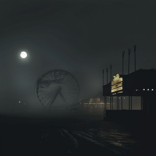 Step into an abandoned carnival where ghostly melodies echo, blending sinister calliope tunes with ominous bass undertones and unsettling percussive sounds. The track gradually builds in intensity, creating an eerie and suspenseful auditory experience that feels like a walk through a haunted fairground at midnight.