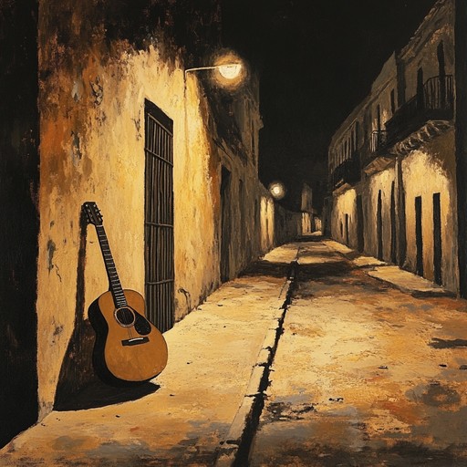 An instrumental composition featuring tender latin guitar harmonies that reflect the peaceful ambiance of havana's night, with soft ocean breezes and starlit skies, invoking a sense of tranquil nostalgia.