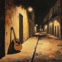 a soothing latin instrumental painting havana's calm nighttime ambience.