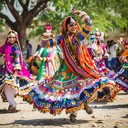 vibrant and energetic bangra celebrating harvest with joy