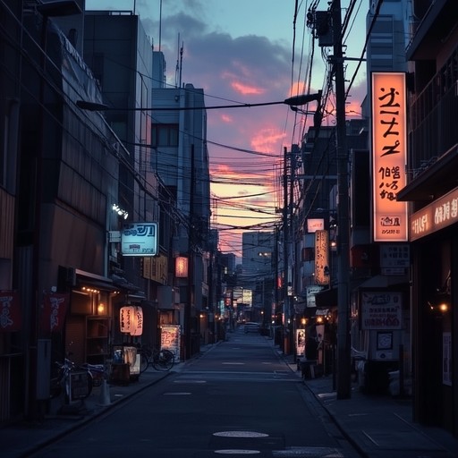 Picture a calm twilight setting in tokyo, where the changing light creates a soothing atmosphere. This instrumental track uses gentle electronic elements and soft melodies to evoke deep emotions and reflections, guiding the listener through a peaceful journey into their thoughts