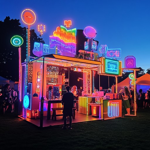 Experience a quirky electronic carnival where techno beats intermingle with playful, whimsical synth melodies, crafting a fun, imaginative dance atmosphere