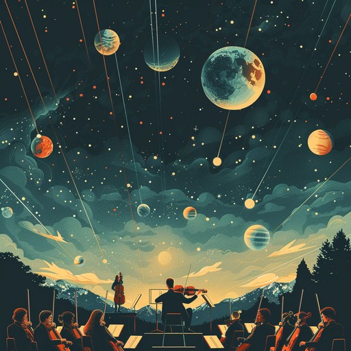 This sophisticated composition guides listeners through the vast expanse of the galaxy, blending intricate orchestral arrangements with moments of sublime stillness. From the twinkling violins representing distant stars to powerful choral bursts reminiscent of cosmic phenomena, this symphony evokes feelings of exploration, discovery, and the sublime beauty of the unknown universe