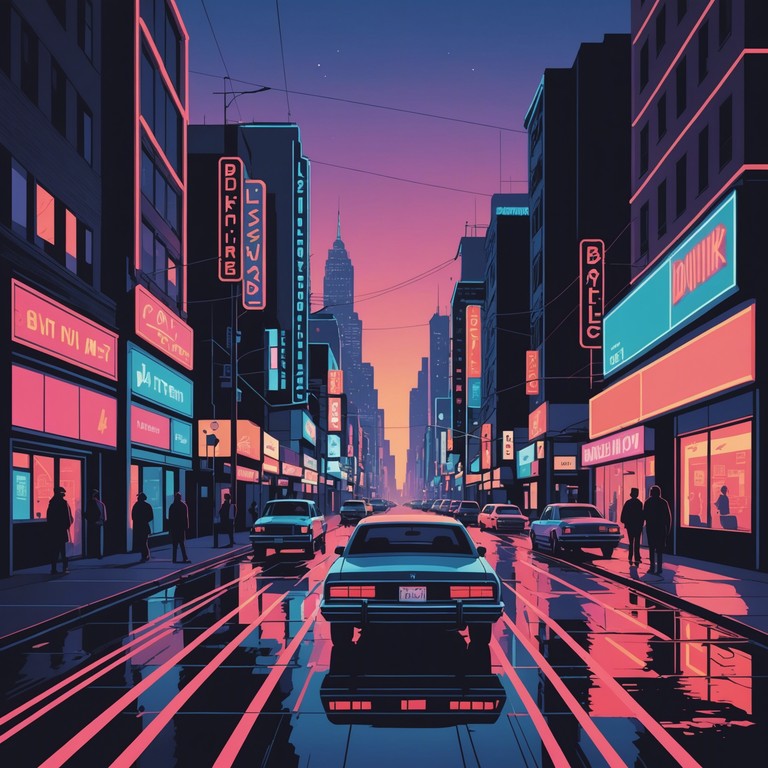 Imagine cruising through a cityscape as twilight sets in, the skyline painted with neon lights. The track features deep, rolling basslines and crisp snare hits that capture the essence of an urban evening ride. Each note resonates with the pulsing heart of the city, enveloping the listener in a groove that is both invigorating and smooth.