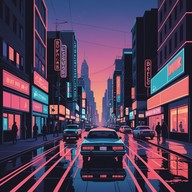 groovy beats meet urban twilight vibes.