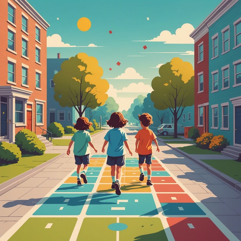 This track offers a sweet escape into the carefree days of playful childhood adventures at recess, incorporating sounds of giggles and the clinking of swings to deepen the playful soundscape.