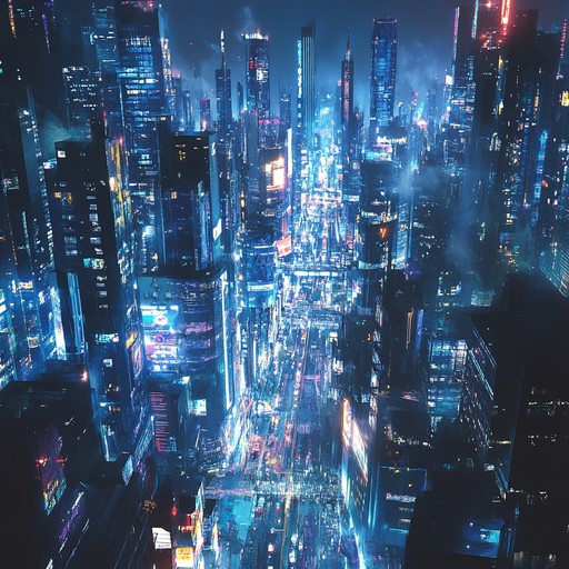 Vivid synthesizers and pulsating basslines bring to life a futuristic, neon lit metropolis full of energy and movement. The track immerses listeners in the electrifying atmosphere of dynamic street scenes and bustling dance floors.