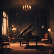 haunting melody fills dimly lit room