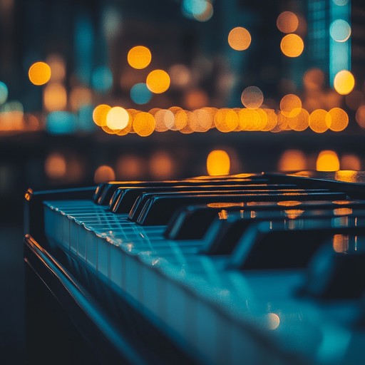 Gentle piano harmonies flow seamlessly with the ambient sounds of a city at night, creating a serene and intimate setting. Perfect for introspective moments, the music gently weaves through melancholic themes, capturing the essence of urban solitude.