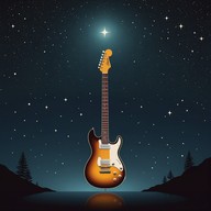 sultry guitar riffs in serene night setting