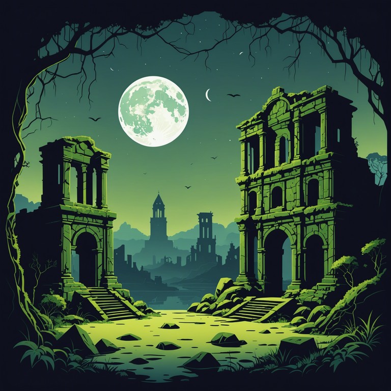 In this composition, somber strings and haunting woodwind sections intertwine to paint a vivid soundscape of an ancient, forgotten city shrouded in mystery and enveloped by the night. As haunting melodies swell and diminish, they echo the ghostly whispers of bygone eras, invoking a sense of discovery and awe intermixed with a foreboding sense of the unknown.