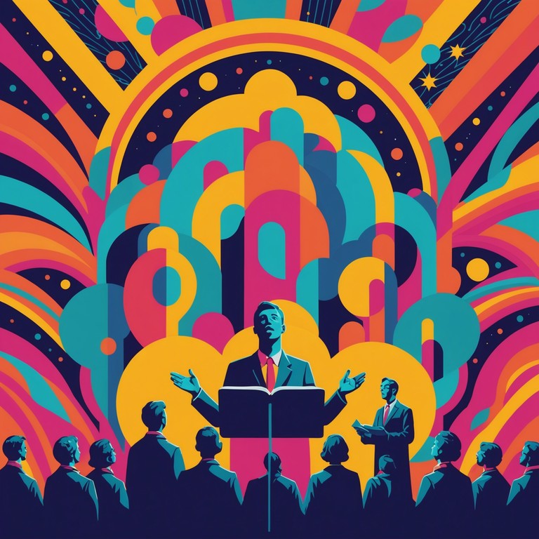 Imagine a soundscape where the depth of gospel vocals meets the vivid, colorful twists of psychedelic sound arrays, designed to lift the spirit and expand the mind through a powerful auditory journey.