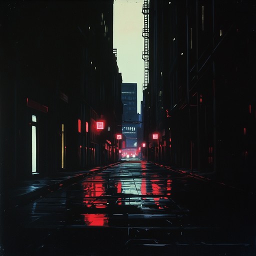 An instrumental track that captures the unsettling atmosphere of an empty city at night in the 1980s, using haunting synthesizer melodies and cold, mechanical drum machine rhythms to evoke a sense of unease and isolation.