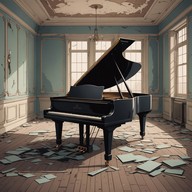 sparse piano in haunted corridors