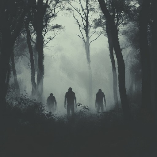 An intense instrumental track combining fast paced drum patterns with dark and eerie atmospheric soundscapes. It features pulsating bass lines and ghostly synthetic textures to create a sense of unease and anticipation