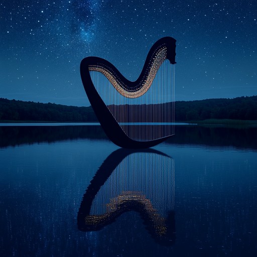 Create an instrumental piece that captures the essence of sensuality intertwined with mystical elements, using the harp to evoke feelings of enchantment and passion. The melody should transport listeners to a dreamlike realm illuminated by moonlight, where magic and desire meet.