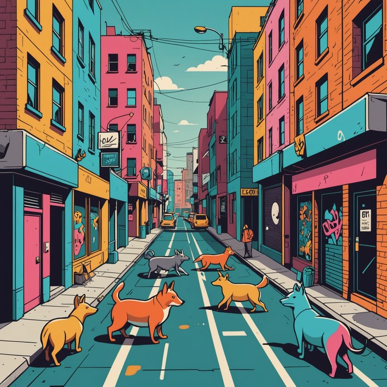 This track features a lively mix of classic grime elements intertwined with playful and quirky sounds that mimic a cartoonish escapade. The music suggests an urban rabbit darting through city streets, skillfully dodging urban obstacles with each beat. A mixture of gritty bass lines and light hearted, bouncy synths convey a street savvy yet whimsical adventure.