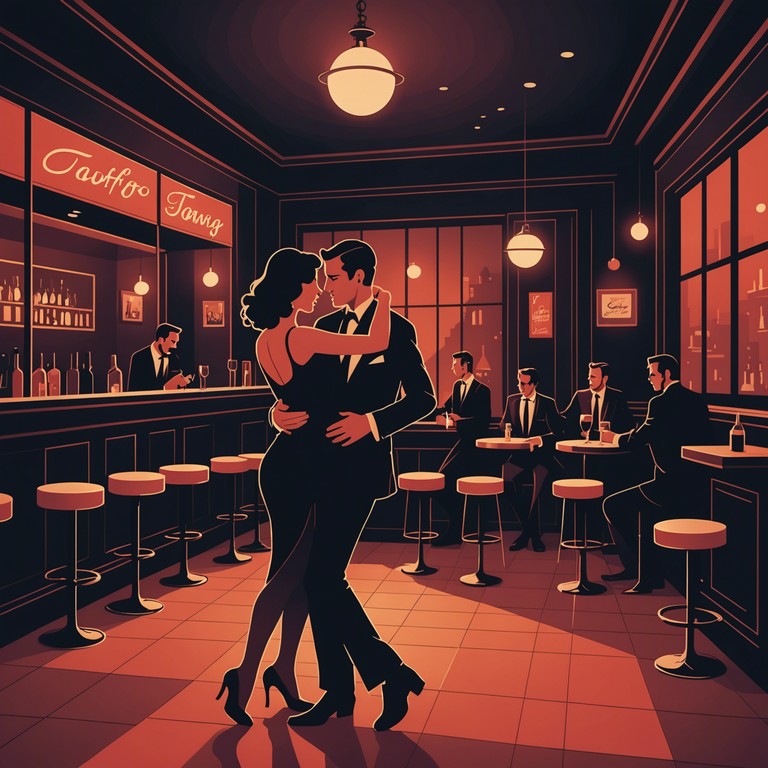 This piece captures the essence of a late night in buenos aires, where the intimate ambiance of a small tango bar fills the air. The music is centered around a deeply expressive accordion, setting a scene of passion and closeness, bringing listeners close to the fervor and romantic tension typical of an authentic argentine tango.