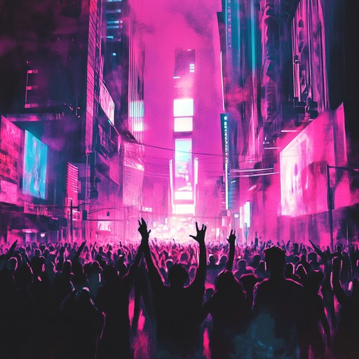 Dive into the intense energy of a bustling night city through powerful dubstep beats, driving basslines, and pulsating synths, creating a thrilling auditory experience.