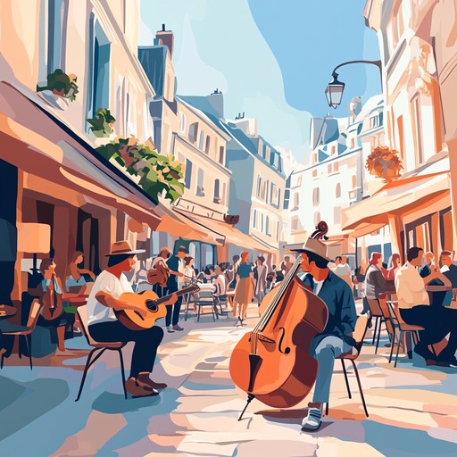 This track evokes the image of a bustling, sun drenched street filled with people enjoying their day. The harmonica plays bright and happy tunes, accompanied by rhythmic guitar and bass. An upbeat, toe tapping blues that radiates positivity and warmth, perfect for any happy occasion.