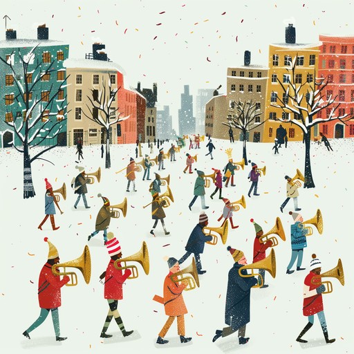 This exuberant track features lively brass sections interwoven with rhythmic percussion to create a mood of triumphant celebration. Its energetic beats and vibrant melodies make it ideal for parade scenes, victory moments, and various festive events.