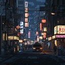city lights pulse with electronic life
