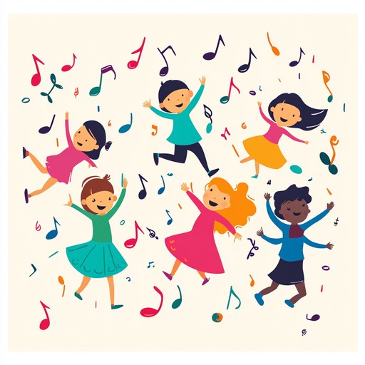 An upbeat instrumental featuring the bright sounds of xylophones and cheerful flutes, creating a playful and joyful atmosphere that encourages children to dance and have fun.