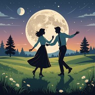 intimate dance, romantic melodies, gentle night