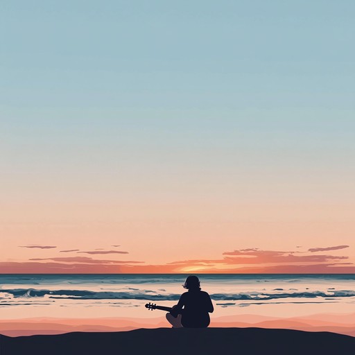 Imagine a tranquil beach as the sun sets, where soothing acoustic sounds blend with the rhythmic waves to create a peaceful atmosphere. This track evokes a sense of calm and contentment, perfect for unwinding after a long day.