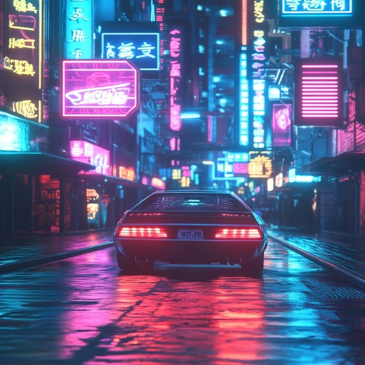 An instrumental chill synthwave piece that evokes the feeling of cruising through a neon lit city at night, combining smooth synthesizer melodies with mellow beats to create a nostalgic and calming atmosphere.