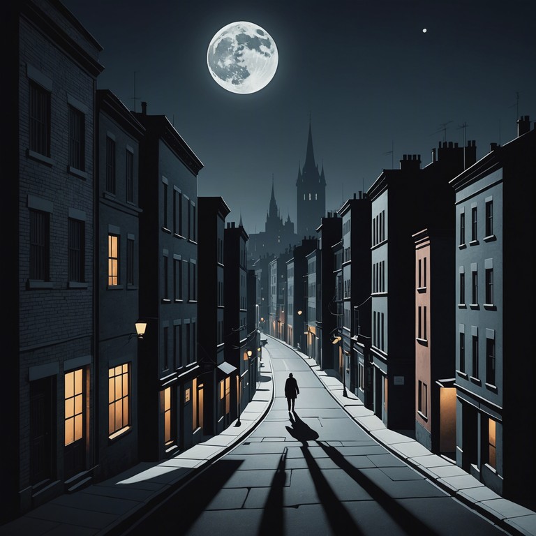 A rich tapestry of sound portraying the hidden depths and eerie sights of a city under moonlight. The composition invites exploration into the darker side of urban life, where stories unfold in the echo of every synthesized note.