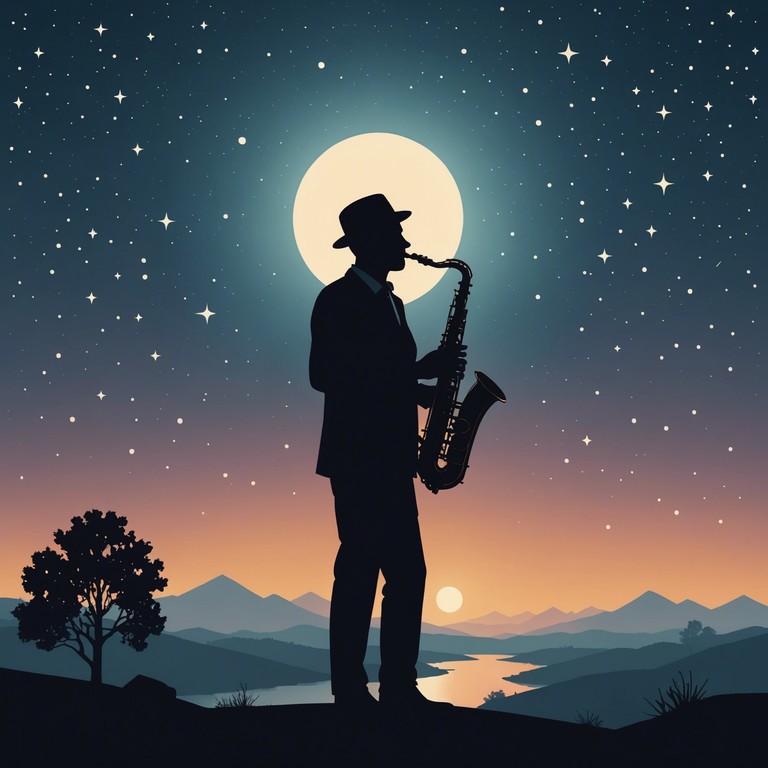 This alternative version emphasizes the allure of the twilight, enhancing the seductive, smooth jazz elements that make the evening feel irresistibly intimate. The saxophone's gentle notes whisper secrets only the night can understand.