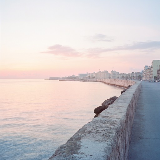 A calming instrumental piece that fuses gentle afro cuban percussion with mellow melodies, evoking a peaceful sunset by the sea in havana.