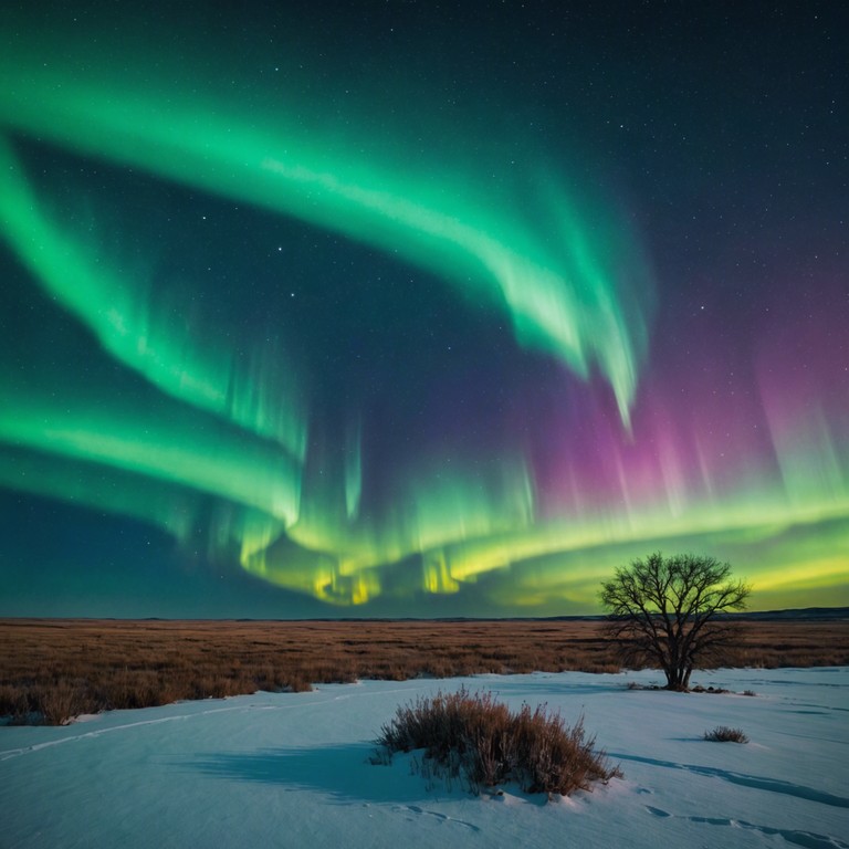 Delve into an audio experience that captures the essence of a serene prairie under a sprawling cosmic sky, where synthesized ambient waves meet the rustic tones of a slide guitar, crafting a narrative of harmony between the terrestrial and celestial.