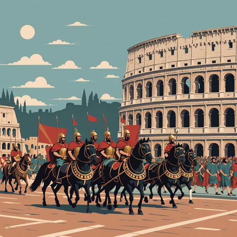 An orchestral composition that channels the monumental energy and grandeur of ancient roman triumphs, this operatic piece encapsulates the sound of victory echoing through time, inspiring listeners with its powerful dynamics and spiritually uplifting tones.