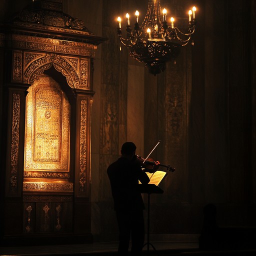 This instrumental begins with a soulful violin solo that builds into a rich tapestry of jewish influenced orchestral sounds. The blend of string instruments creates a deeply reflective and spiritual atmosphere, perfect for conveying themes of sanctity, history, and inner peace.