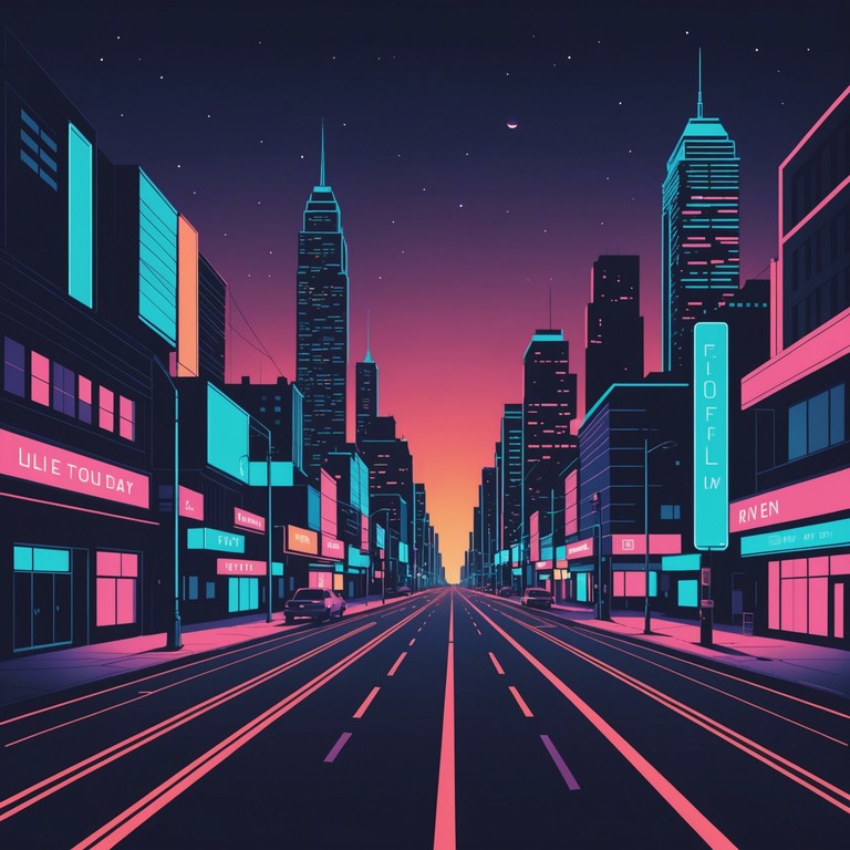 An instrumental track that captures the essence of an 80s city night through a mesmerizing blend of synths and a steady beat, creating the perfect backdrop for a nocturnal urban exploration. The music has a mystical yet energetic feel, resonating with the ambiance of neon lights and quiet city buzz.